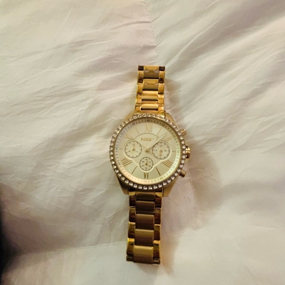 Fossil Women's Gold-Tone Watch with Crystal Accents - Picture 1 of 4
